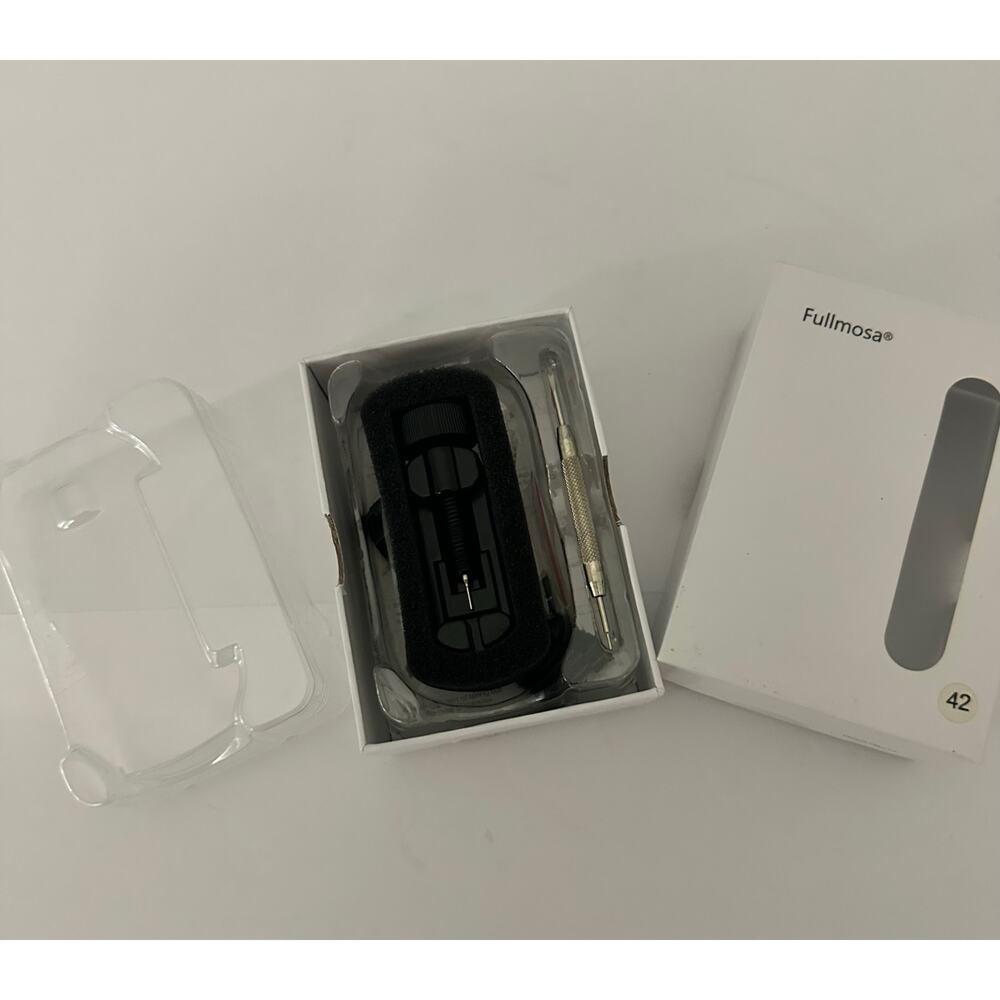 Fullmosa Stainless Steel Black Link Men's Apple Watch Band & Link Removal Kit
